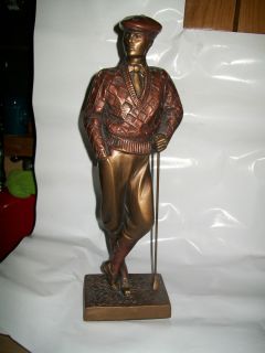 Retired 1989 Austin Sculpture 17 Bronze Golf Golfer Statue