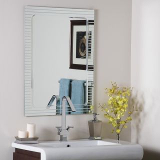 Frameless Bathroom Wall Mirror Hall Designer V Groove