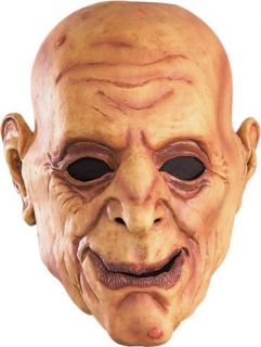 Funny Wrinkly Bald Old Man Scary Halloween Costume Mask
