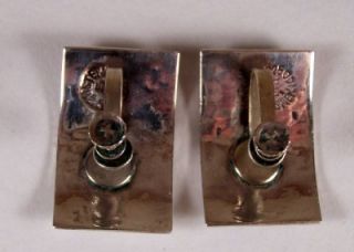 Mexican Sterling Los Ballesteros Abalone Pin Earrings