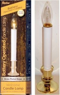 Holiday Battery Operated Candle Lamp, Portable, Glass Bulb Included 