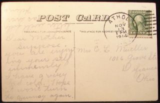 Baptist Church Smith Center Kansas KS Antique 1914 Postcard