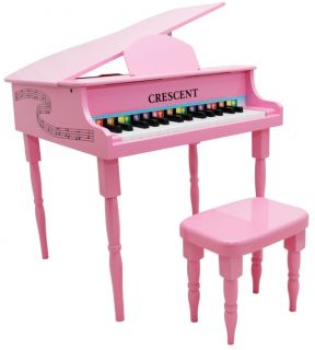 New Crescent 30 Keys Baby Toy Grand Piano with Bench for Kids Age 3 9 