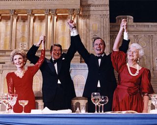   team in the 1980s Ronald and Nancy Reagan, George and Barbara Bush