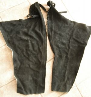 Barnstable Riding size X Small BLACK Leather Chaps schooling adult XS 