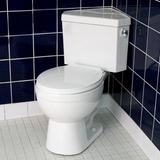 Barnum Dual Flush Corner Toilet with Seat White