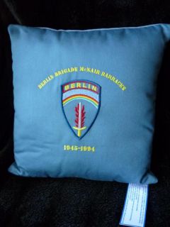 100 Original McNair Barracks Curtain US Army Berlin Brigade Pillow 