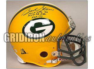 BART STARR RARE AUTOGRAPHED GREEN BAY PACKERS AUTHENTIC GAME HELMET w 