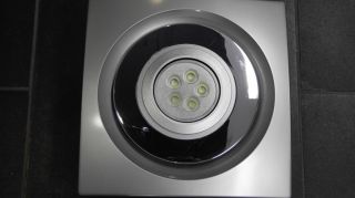   steel Color SILENT SERIES Bathroom Exhaust Fan, 85 CFM, LED LIGHTS