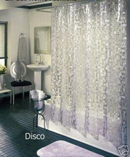 New Disco Transparent Vinyl Bathroom Shower Curtain