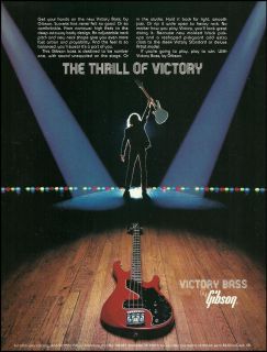 THE 1981 GIBSON VICTORY BASS GUITAR AD 8X11 FRAMEABLE ADVERTISEMENT 