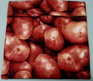 New Red Potato Print Microwave Potato Baker Bag