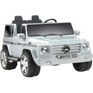   benz g55 truck 12 volt battery powered ride on toy in gray w charger