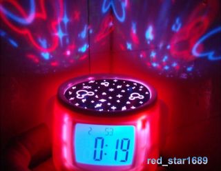   Sky Star Night Light Projector Lamp Bedroom Alarm Clock w Music