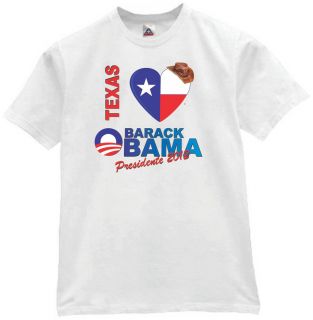 Obama President t shirt   Texas love Barack Obama 2012