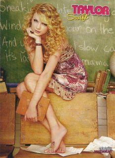 Taylor Swift Teen Magazine Pinup clipping Tiger Beat Barefoot