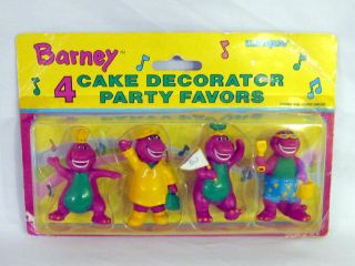 Barney Figures Set Toy 1993 New RARE Cake Decorations Toppers Easter 