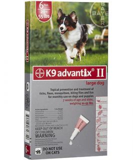K9 Advantix II Flea Treatment for Dogs 21 55 lbs 6pack