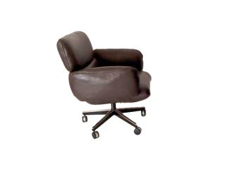 Zapf Knoll Brown Leather Low Back Side Office Chair