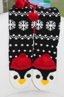Nick and Nora Penguin Slipper Sock Muk Luks XS s M L XL