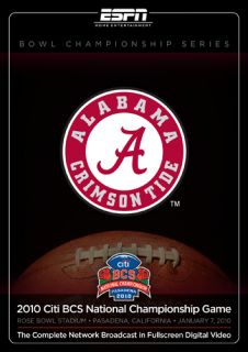 2010 BCS Championship Alabama Crimson Tide New DVD