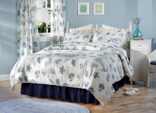 Seashell and Coral Beach Inspired Bedding