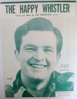 DON ROBERTSON Sheet Music The Happy Whistler MINT