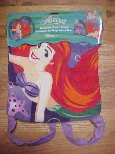 new disney little mermaid ariel backpack beach towel