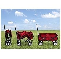   Folding Red Yard Wagon Collapsible Camping Sports Beach Gear Groceries