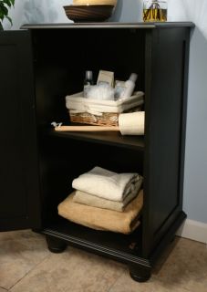 Demi Apothecary in Old World Black Bathroom Furniture