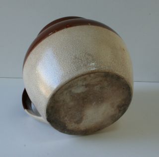 Antique Vintage Handle Bean Pot Pottery Crock No Lid Nice Crackle 