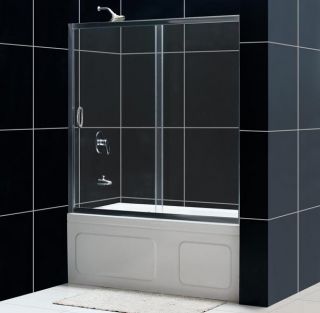   58 New Infinity 1 4 Glass Frameless Sliding Tub Shower Door