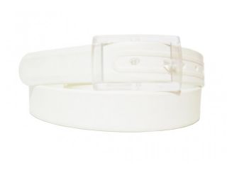 New White Silicone Rubber Belt Jelly Golf Sports Fashion One Size Fits 