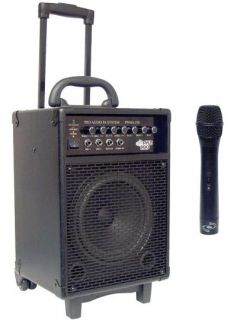 pwma230 200 watt vhf battery powered pa system with microphone