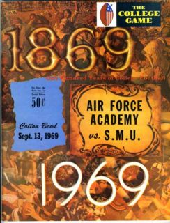 Air Force v SMU Football Program 1969 Cotton Bowl