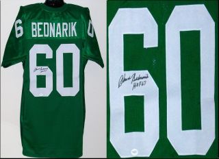 Chuck Bednarik Signed Autographed Philadelphia Eagles Jersey JSA