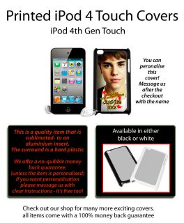 Justin Bieber Personalised 1 Fits iPod 4 Touch Cover Case 4th Gen 
