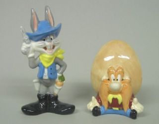 Looney Tunes Salt Pepper Bugs Bunny Yosemite Sam w Box 1993 Warner 