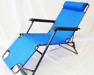 Chaise Lounge Chair Pool Beach Sunning w Pillow