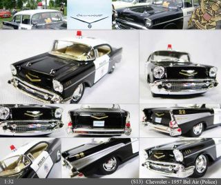 Chevrolet Bel Air Police Fire 1 32 Color Selection Diecast Cars 