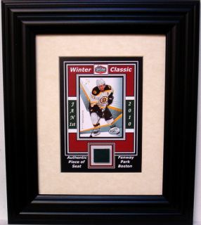 Patrice Bergeron Winter Classic Fenway Park Seat Framed