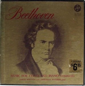 Beethoven Music Cello Piano Joseph Schuster Vox 3 LP