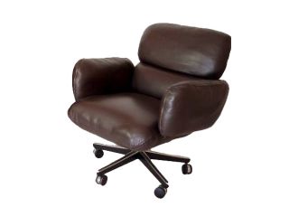 Zapf Knoll Brown Leather Low Back Side Office Chair