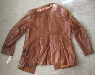 True Vtg Bermans The Leather Experts Mens Coat/Jacket Size 44