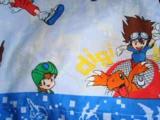   Digimon Bandai Twin flat sheet Fabric Material DAN RIVER bed Sheets