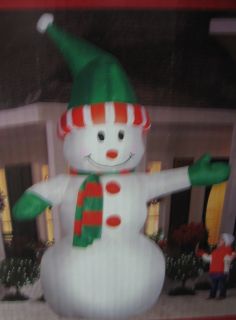 GIANT 12FT GEMMY AIRBLOWN INFLATABLE CHRISTMAS SNOWMAN WITH SCARF HAT 