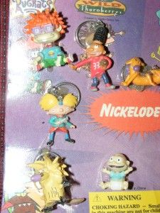   RUGRATS SPONGEBOB ARNOLD THONBERRY ANGRY BEAVERS PLASTIC KEYCHAINS