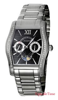 Wittnauer 10E09 Belasco Stainless Mens Watch Moon Phase