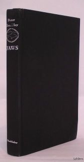 Jaws Peter Benchley 1st 1st First Edition Signed Card Books Into Film 