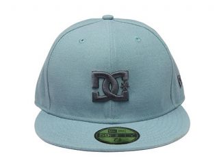 DC Shoes Stone Blue Correction New Era 59Fifty Fitted 7 3 8 Hat Cap 